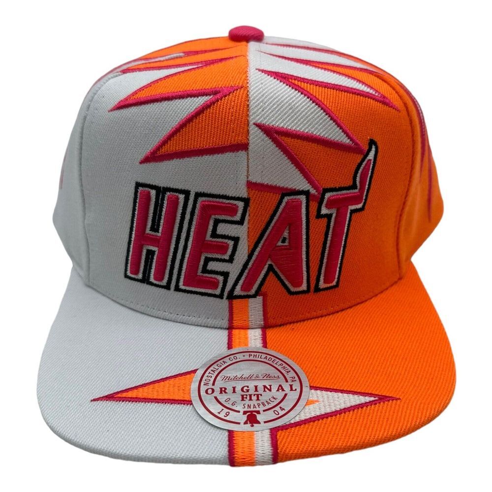 NWT Mitchell & Ness Shockwave Miami Heat NBA Snapback Hat Cap Basketball